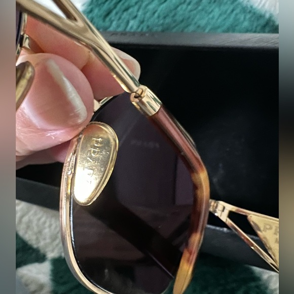 Gold Prada PR 59ZV eyeglasses sunglasses frames - Picture 4 of 7